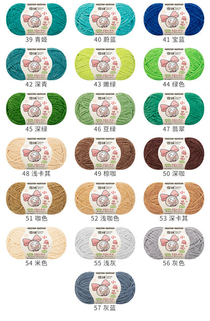 Snowball Macey Core Matte Chenille Fine Wool DIY Handmade Knitted Doll Scarf Hat Hair Accessories Crochet