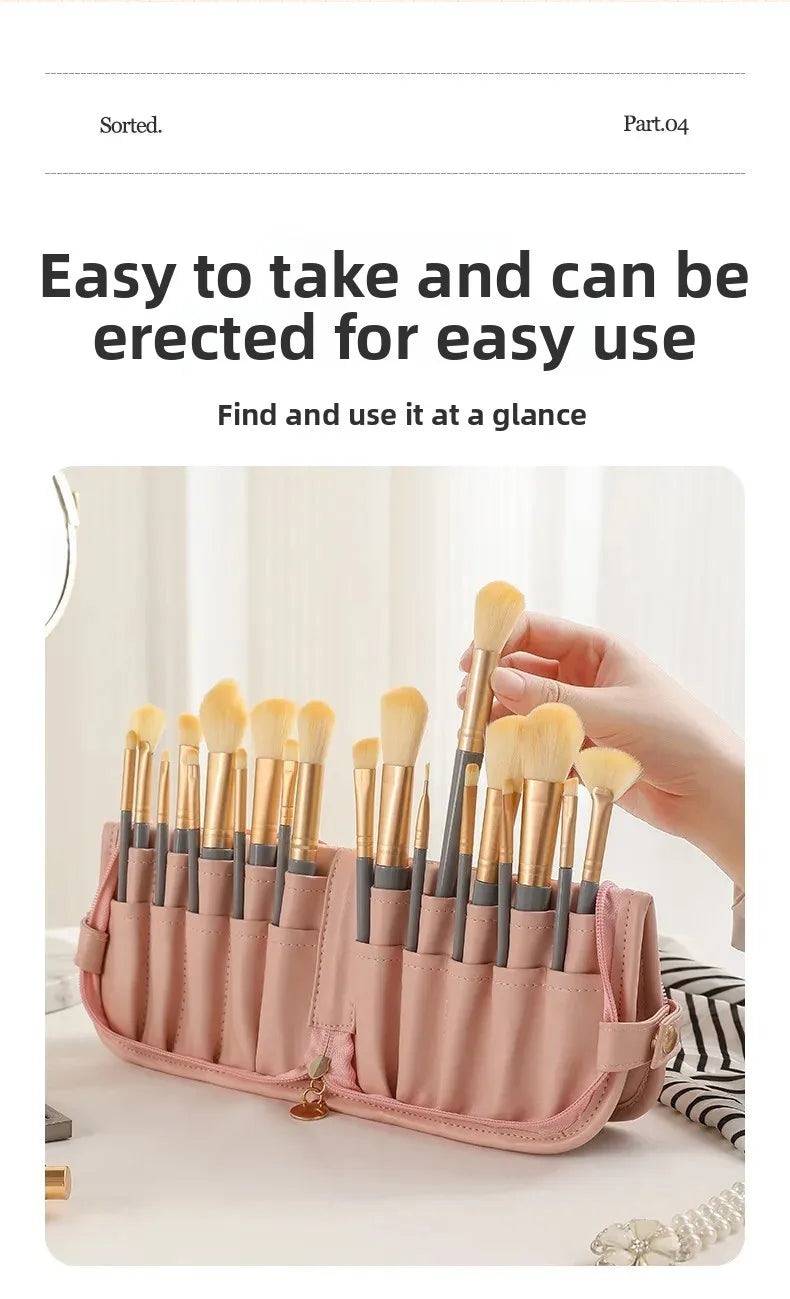 Beilian Makeup Brush Bag Handheld Large Capacity Makeup Brush Storage Bag Portable Tattoo Artist Tool Eyebrow Pencil Bag Wholesale
