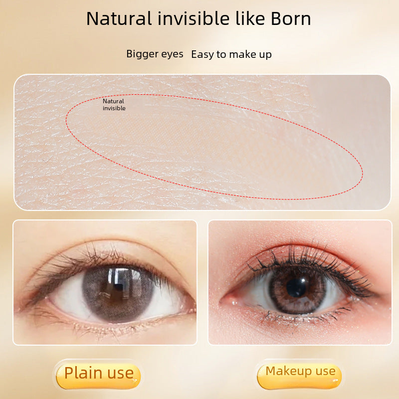 Simulation invisible double eyelid stickers self-adhesive natural invisible matte single eyelid swelling bubble seamless beauty stickers wholesale