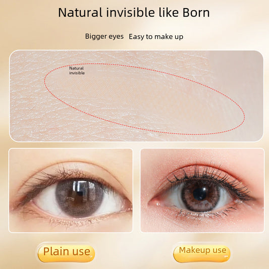 Simulation invisible double eyelid stickers self-adhesive natural invisible matte single eyelid swelling bubble seamless beauty stickers wholesale