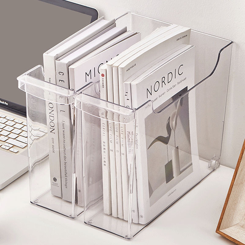 Desktop Storage Box Narrow Long Slim High Gap Transparent Acrylic Snack Kitchen Mirror Cabinet File Bathroom Cosmetics