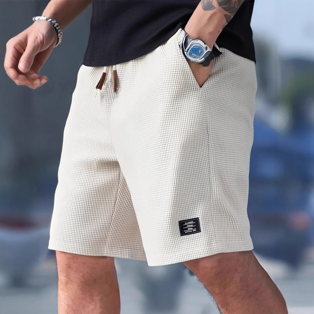 Cross-Border European and American Men's Casual Sports Shorts Summer Versatile Men's Large Size Loose Five-Point Pants Pineapple Plaid Shorts for Men