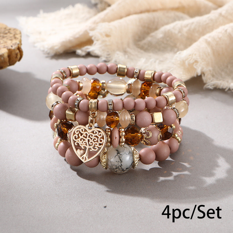 European and American Cross-Border Hot-Selling New Bohemian Bracelets Creative Tassel Multi-Layer Beaded Bracelets Fashion Jewelry