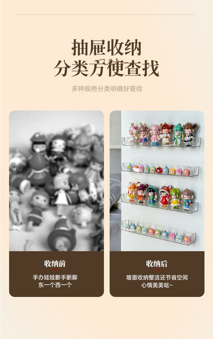 Blind Box Storage Wall Hanging Punch-free Display Stand Acrylic Bubble Mate Hand-made Box Lego Building Blocks Shelf