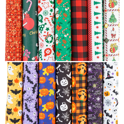 7 Color Patchwork Cloth Group Plain Flower Cloth Broken Plaid Dot DIY Cotton Small Fresh Plant Printing Cloth