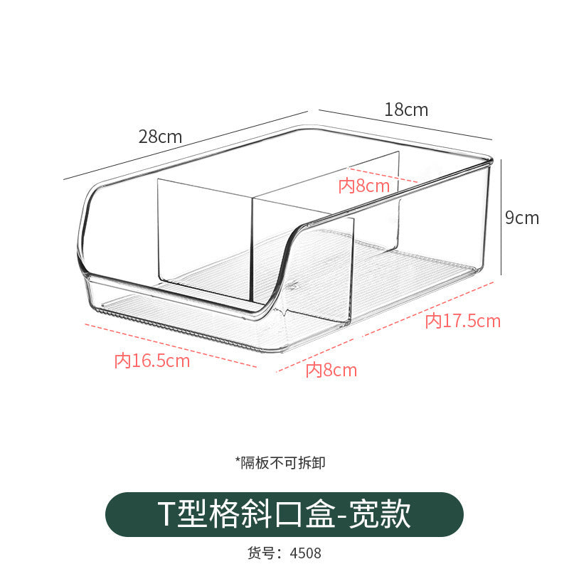 Storage Box PET Transparent Acrylic Rectangular Cosmetic Station Snack Kitchen Sundries Storage Box with Lid
