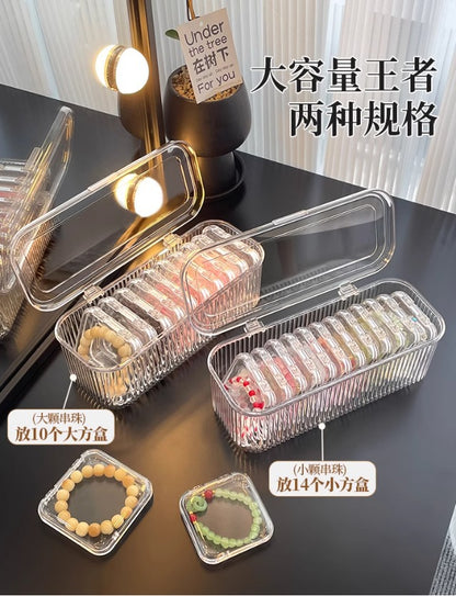 Acrylic Storage Box Jewelry Drawer Bracelet Storage Crystal Necklace Multi-lattice Jewelry Box Portable Anti-oxidation Bracelet