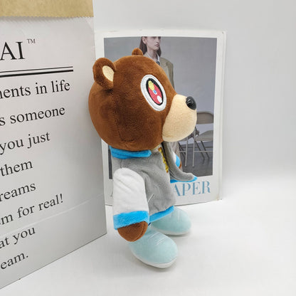 26cm Kawaii Kanye Dropout Bear Teddy Bear Plush Toys Kanye West Graduation Soft Stuffed Home Room Decor Birthday Gift