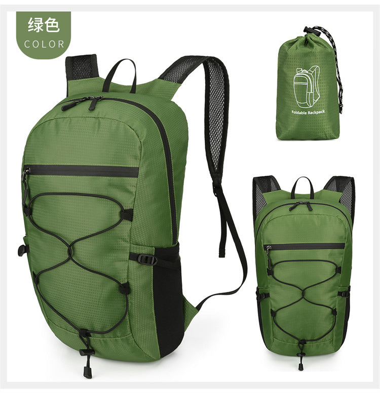 Cross-Border Outdoor Folding Backpack Waterproof Mountaineering Bag Backpack Folding Bag Outdoor Large Capacity Travel Backpack