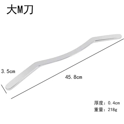 Factory direct stainless steel large heart-shaped scraping plate hand face scraping metal massage beauty tools wholesale