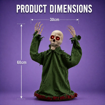 New Halloween sound-controlled half-body zombie decoration prop toy ornament cross-border horror prop gift light