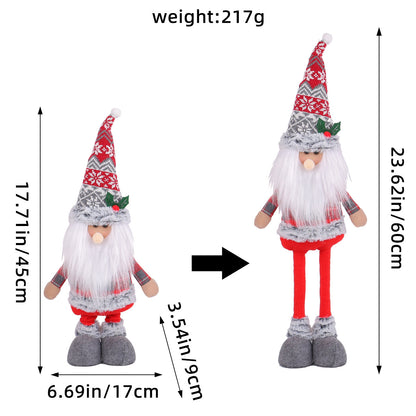 A variety of Christmas standing telescopic doll hotel window Christmas snowman elk doll decorative ornaments