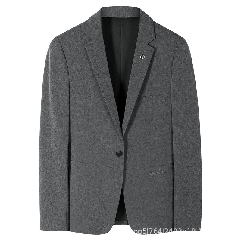A 1.45kg Piece Set of Spring & Fall Casual Small Suit Jacket Men's Korean Style Slim Gray Formal Full Suit Suit