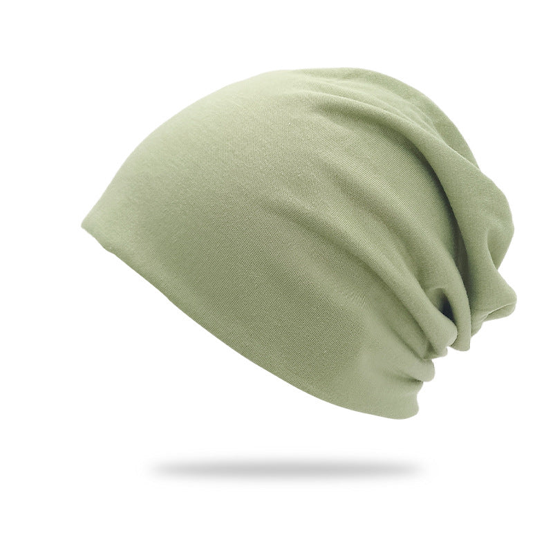 Cross-Border New Style Solid Color Slouchy Beanie, Popular Double-Layer Pullover Hat, Thin Postpartum Hat, Cold Weather Hat Wholesale