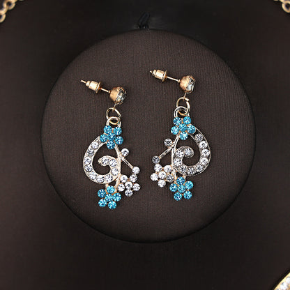Korean Bride Necklace Earrings Two-piece Decorations Wedding Yarn Wedding Jewelry Wedding Accessories Dance Studio
