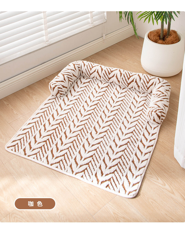 Cross-Border Hot-Selling Anti-Scratch Pet Mat, New Plush Thickened Non-Slip Sofa Dog Bed, Pet Supplies