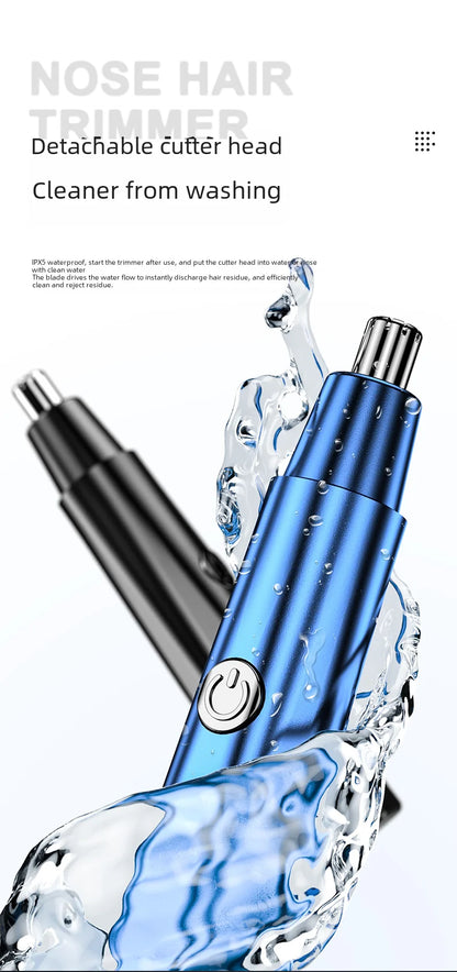 2021 New Model Men's Nose Hair Trimmer Mini Shaver for Trimming Nose Hair, Sideburns, and Ear Hair Dual-Head Trimmer