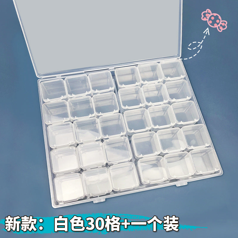 Jewelry Box Jewelry Storage Box Anti-oxidation Box Earrings Card Transparent Multi-compartment Portable Multifunctional Storage Box