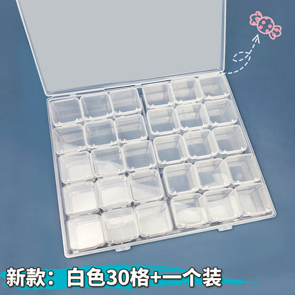 Jewelry Box Jewelry Storage Box Anti-oxidation Box Earrings Card Transparent Multi-compartment Portable Multifunctional Storage Box