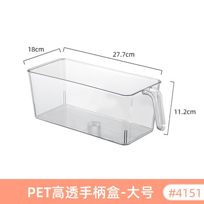 Transparent Storage Box Desktop Kitchen Cabinet Drawer Refrigerator Storage Box Acrylic Snacks Portable Storage Basket