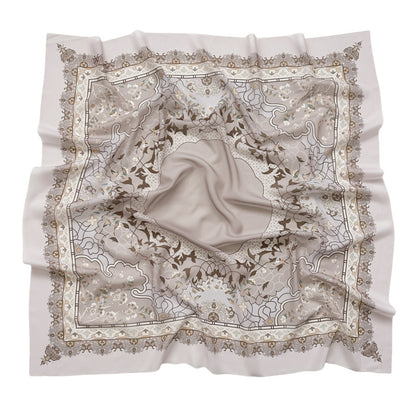 Cross-Border New Product Voile Print 110 Square Scarf Classic Lace Scarf Turban Malaysian Shawl