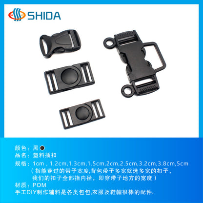 Spot Plastic Double Buckle Clothing Accessories Snap Buckle Back Box Book Mountaineering Bag Accessories Connection Safety Buckle