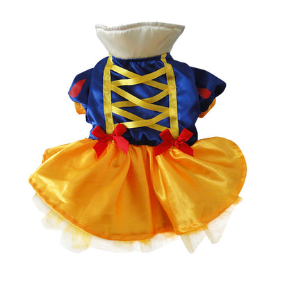 Dog Clothes Snow White Skirt Halloween Pet Dog Clothes Teddy Bears Schnery Pet Costume