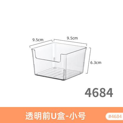 Storage Box PET Transparent Acrylic Rectangular Cosmetic Station Snack Kitchen Sundries Storage Box with Lid