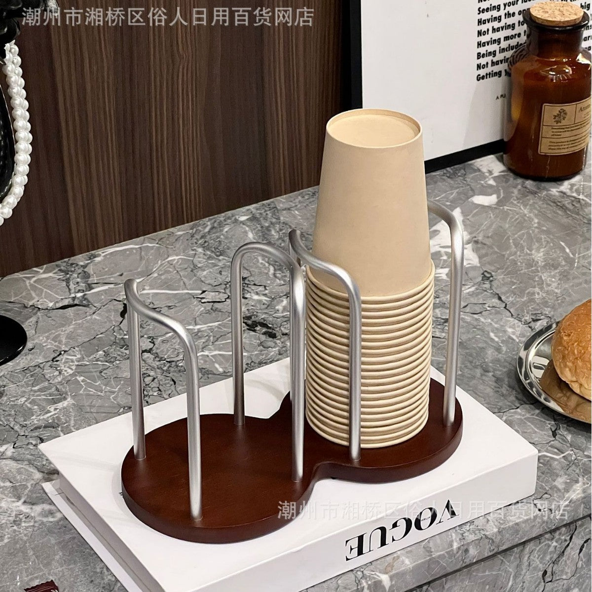 High-value Paper Cup Holder Disposable Cup Taker Desktop Coffee Table Storage Rack Tea Cup Coffee Cup Cup Holder