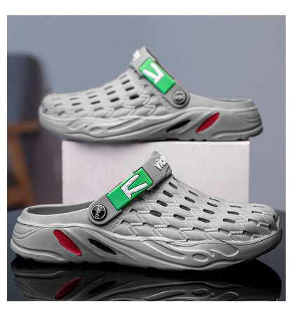 Hole Shoes Casual Thick-soled Non-slip Wear-resistant Beach Sandals Cross-border Large Size Dung-feeling Summer New Style Outer Wear Slippers
