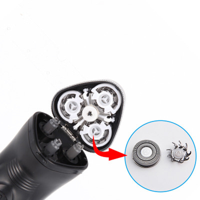 Factory wholesale 4D electric shaver floating three cutter head men's full body washing USB rechargeable razor