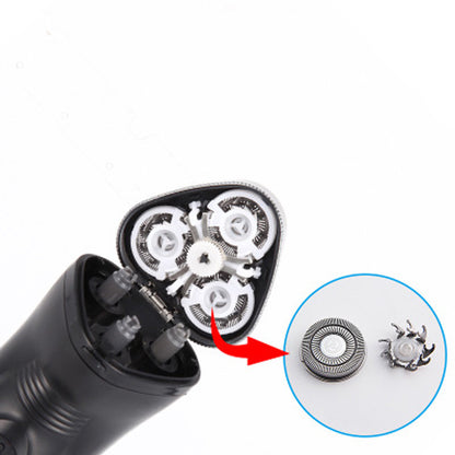 Factory wholesale 4D electric shaver floating three cutter head men's full body washing USB rechargeable razor