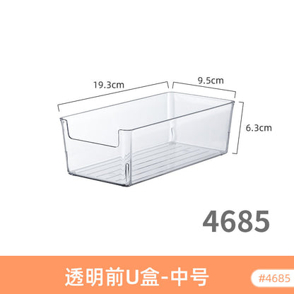Storage Box PET Transparent Acrylic Rectangular Cosmetic Station Snack Kitchen Sundries Storage Box with Lid
