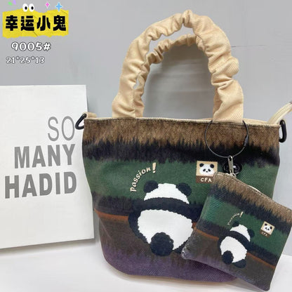 New Girls Handbag Storage Bag Cute Lunch Box Bag Handbag Mother Bag Korean Cartoon Bag Hand Bag