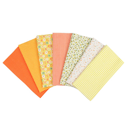 7 Color Patchwork Cloth Group Plain Flower Cloth Broken Plaid Dot DIY Cotton Small Fresh Plant Printing Cloth