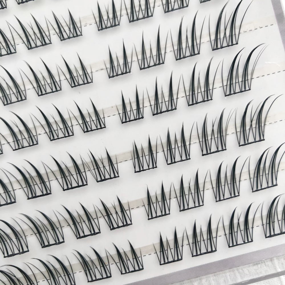 Yingmeijia Eyelashes Glue-Free Ten Rows of Jade-Faced Little Fox False Eyelashes Ancient Style Natural Thick Oblique Flying Segmented Pure Lust Style
