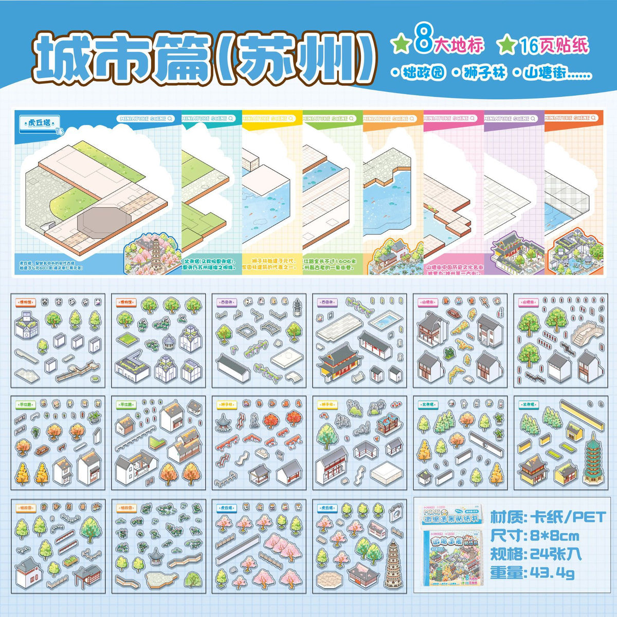 Language idle pet miniature landscaping cute sticker book freeze frame happy series three-dimensional fun landscaping 18 posting paper