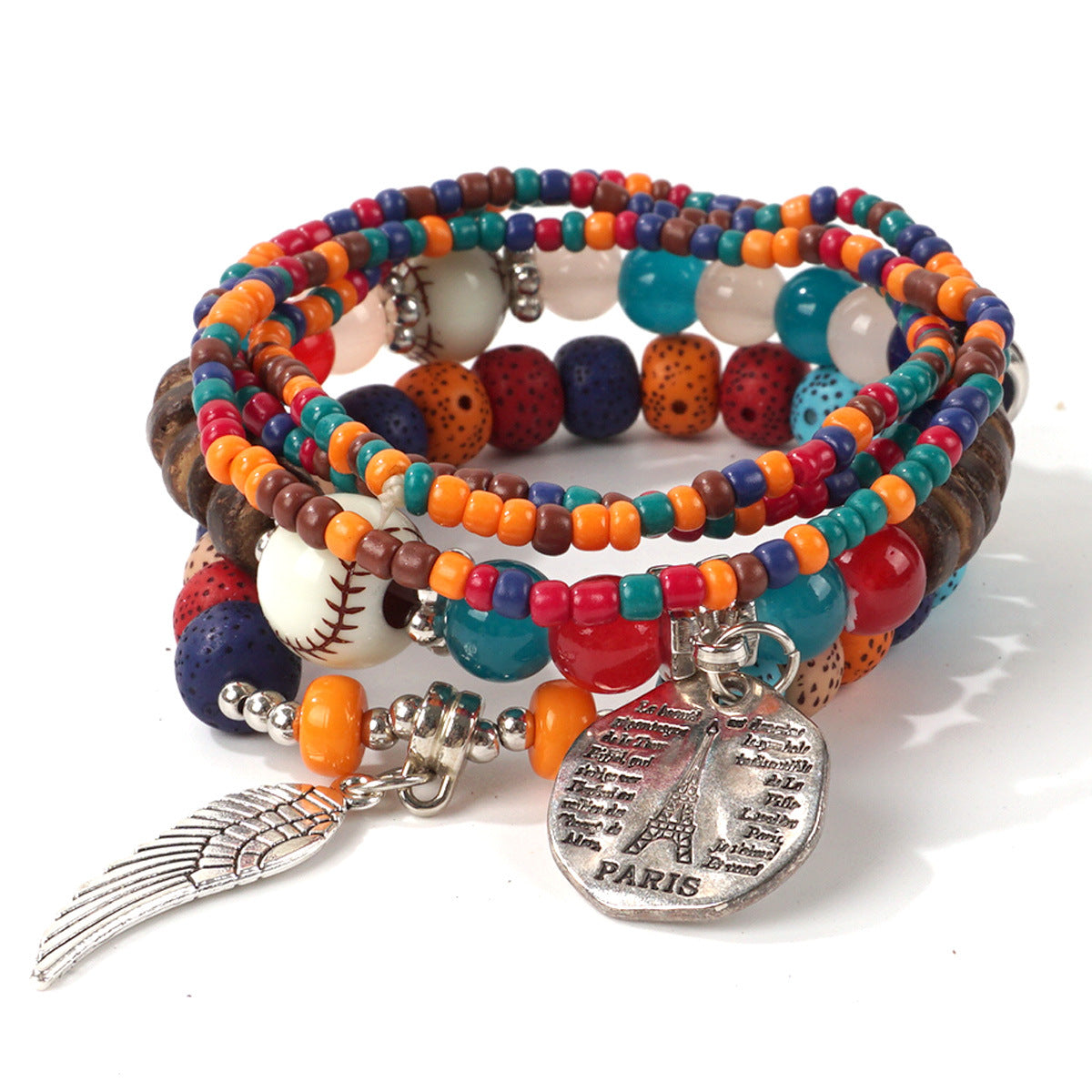European and American Cross-Border Hot-Selling New Bohemian Bracelets Creative Tassel Multi-Layer Beaded Bracelets Fashion Jewelry