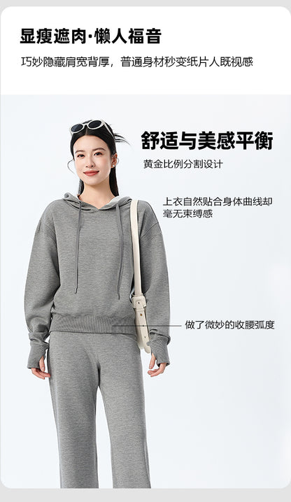 Couple Style Air Layer Hooded Top for Women, Lightweight, Breathable, High-End, Slim, Casual, Loose Sweatshirt, New Trendy Brand