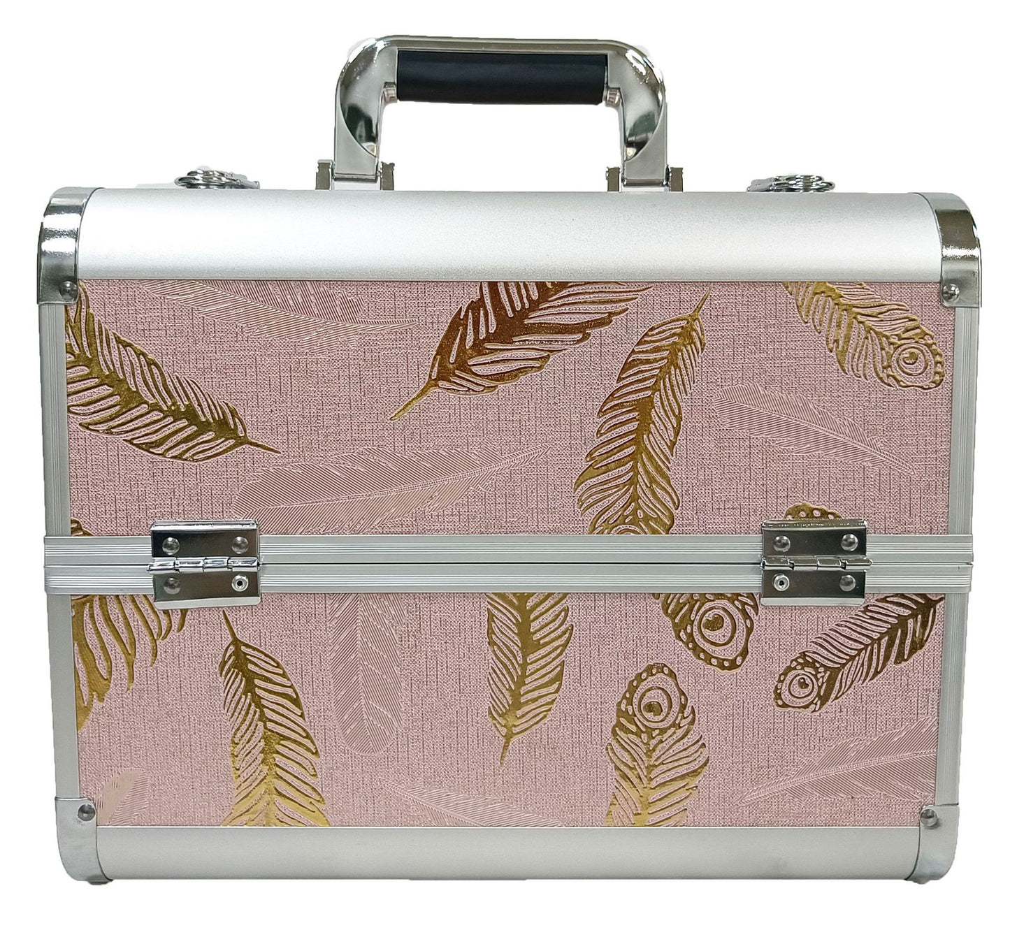 Manufacturer's Ready-Made Wholesale and Retail Professional Makeup Box, Beauty and Manicure Box, Double-Layer Large-Capacity Portable Makeup Box
