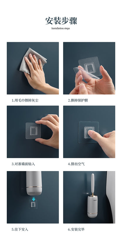 Silicone Toilet Brush for Home Use, Wall-Mounted Toilet Brush for Cleaning Toilets, Tpr Toilet Brush Wholesale Cleaning