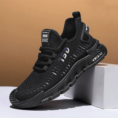 Hollow-Out Leather Shoes for Men, Summer Breathable Soft Leather Low-Top Business Casual Versatile Slip-On Perforated Dad Shoes