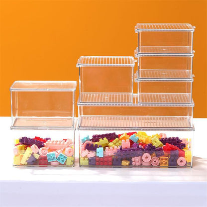 Storage box with lid storage box transparent acrylic kitchen cosmetics sundries station snacks toys clothes books