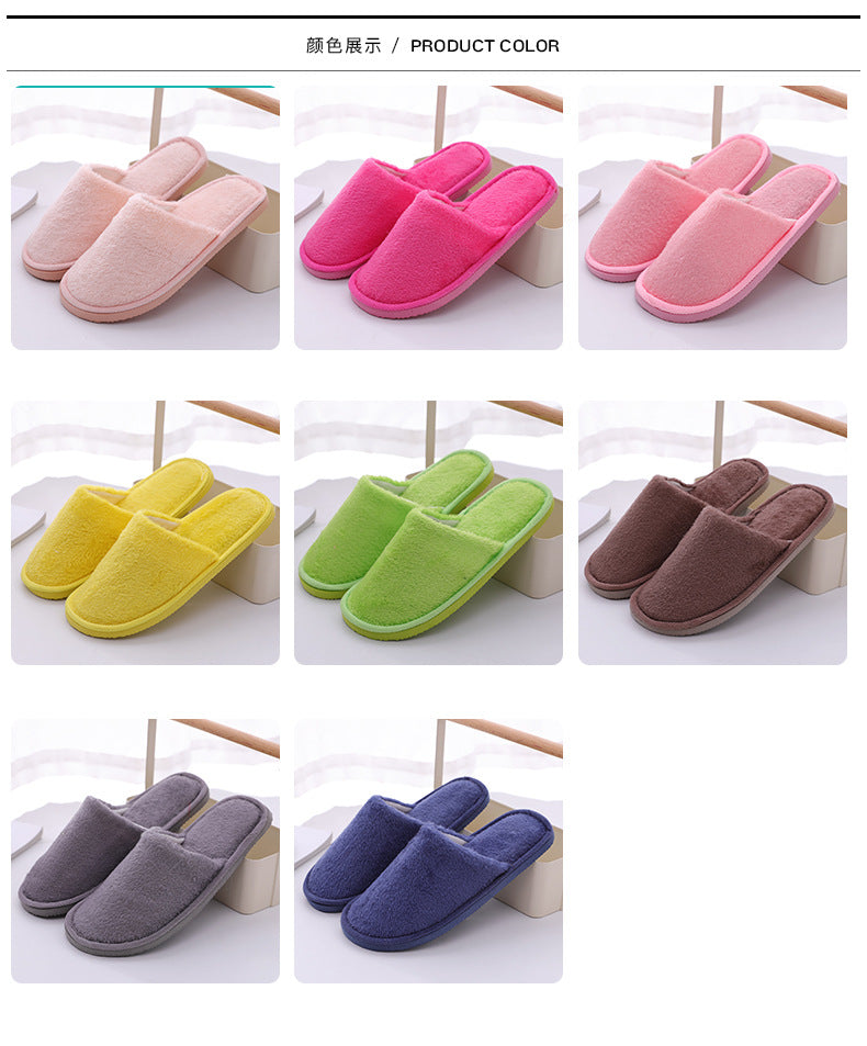 New plush indoor home autumn and winter wooden floor warm EVA moon cotton slippers Cixi men and women couples