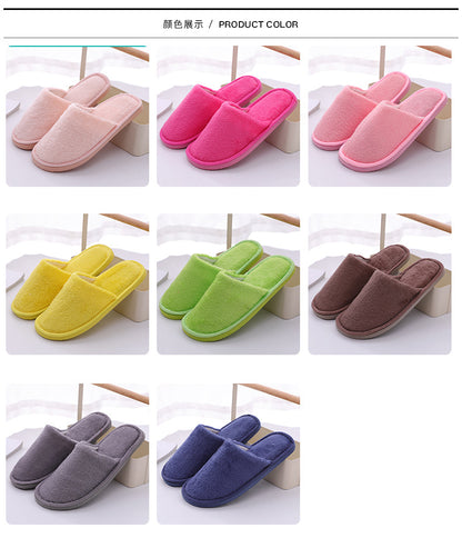 New plush indoor home autumn and winter wooden floor warm EVA moon cotton slippers Cixi men and women couples