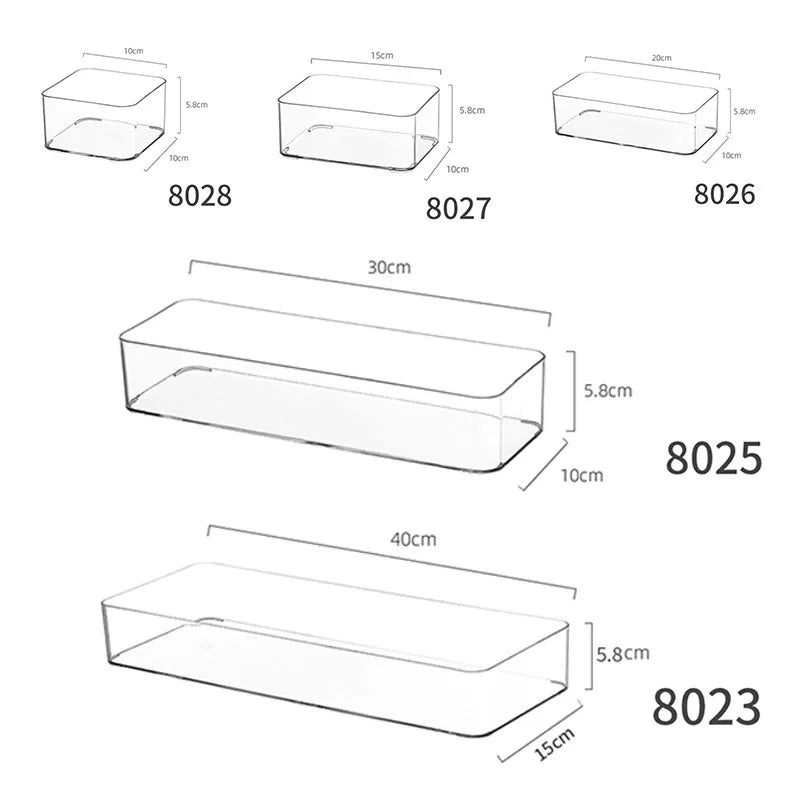 Desktop Wall Hanging Storage Box with Transparent Acrylic Cosmetics Bathroom Stationery Station Kitchen Storage Rack Bedside