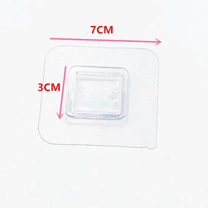 No-Drill Adhesive Storage Rack Patch Wholesale Accessories, Adhesive Hooks, Square Wall-Mounted Plastic Flat Buckle Clips