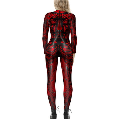 European and American New funny long-sleeved Halloween jumpsuit