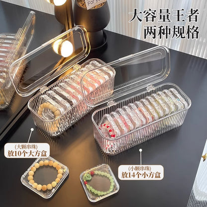 Acrylic Storage Box Jewelry Drawer Bracelet Storage Crystal Necklace Multi-lattice Jewelry Box Portable Anti-oxidation Bracelet
