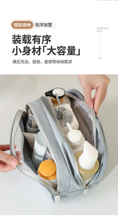 New Light Travel Leather Film Semi-permeable Toiletry Bag Waterproof Cosmetic Bag Increased Capacity Travel Daily Goods Easy Storage